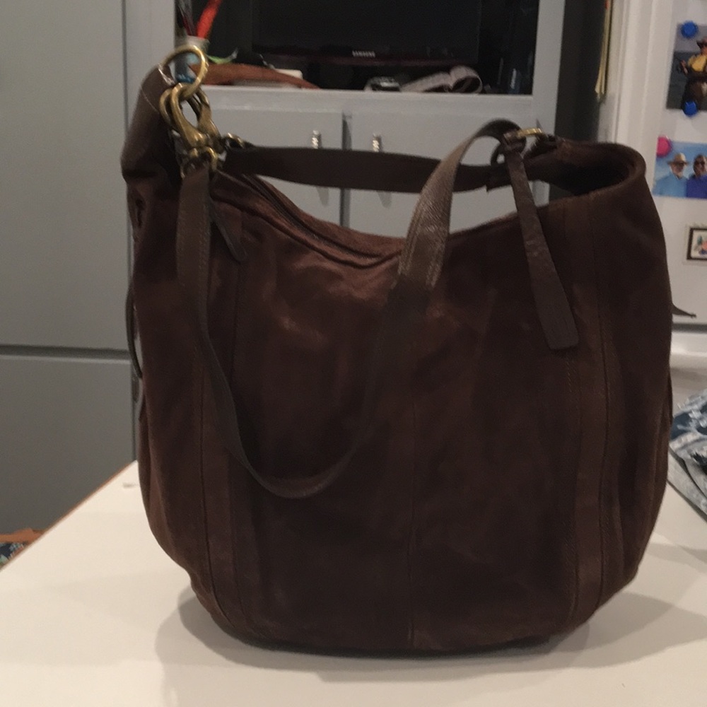 Clark’s suede crossover bag